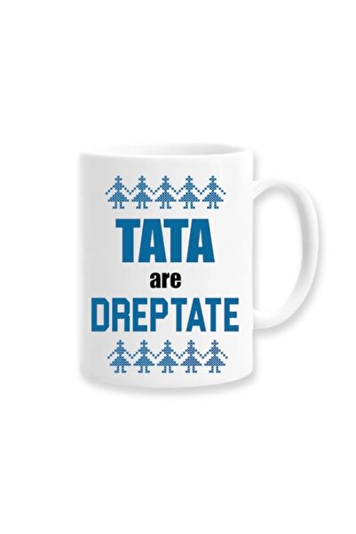 OEM Personalized mug with message: 'Dad is right', Betaprint, traditional motifs, white, 330ml