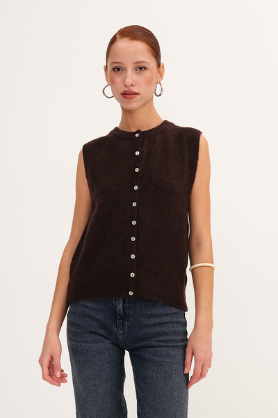 Addax Buttoned Knitwear Vest Y3468