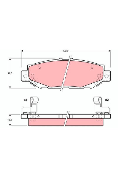 TRW Set Placute Frana Frana Disc Lexus Gs/Sc Cupe Toyota Aristo/Chaser/Cresta 5