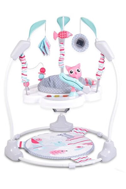 BabyCara لعبة قفز قابلة للتعديل مع موسيقى ومقعد قابل للدوران 360 درجة وألعاب تفاعلية