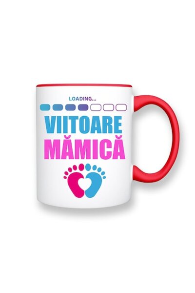 OEM Cană personalizată cu mesajul „Loading, Future Mom”, Betaprint, ceramică,...