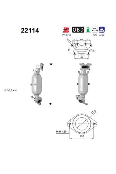 As Catalizator Honda Cr-5 3