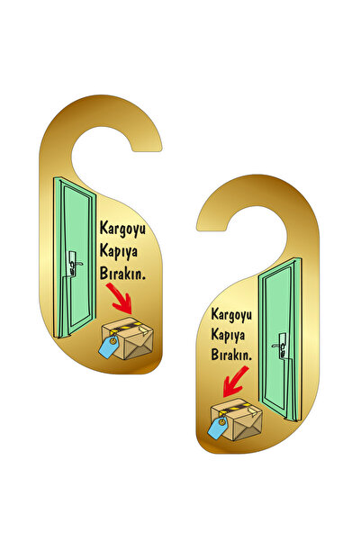 Bemenda Kargoyu Kapıya Bırakın Kapı Askısı Kapı Uyarı Levhası