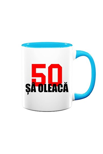 OEM Cană personalizată cu mesaj amuzant: „50 and a little”, Betaprint, cerami...