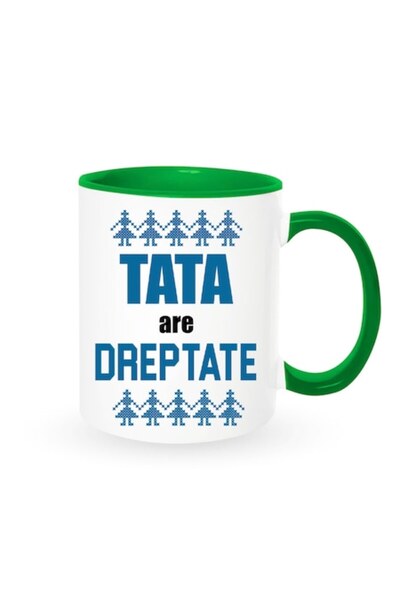 OEM Cană personalizată cu mesajul „Tata are dreptate”, Betaprint, motive trad...