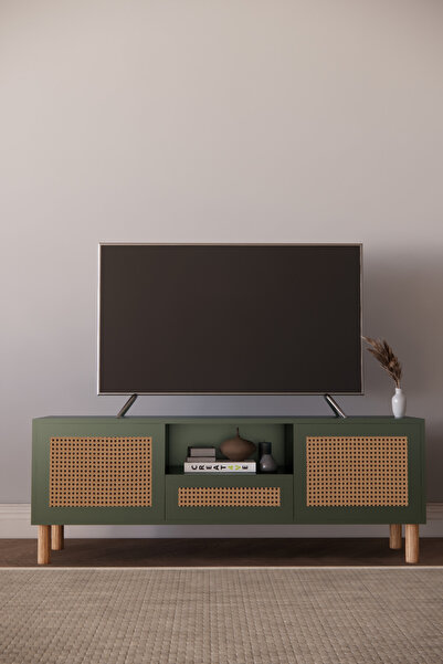 Phobia Pampas 150 Cm Bohem Tv Ünitesi Hazeran Kapak – Modern Ahşap TV Unitesi , Salon,Raflı