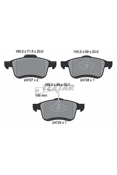 Krieger Set Placute Frana Frana Disc Fiat Doblo Autoutilitara/Limuzina Spatio...