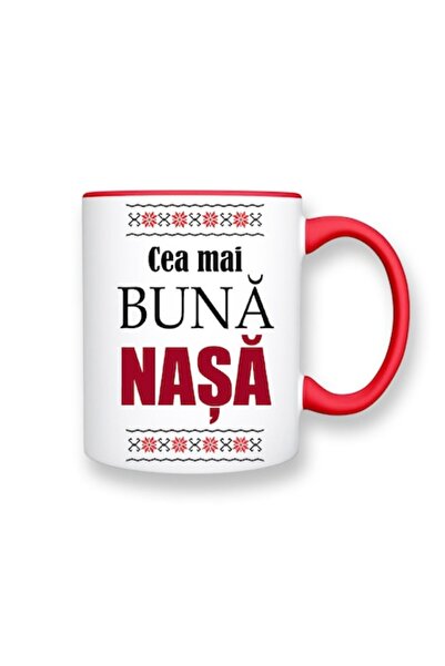 OEM Cană personalizată pentru nașă cu mesajul: „Cea mai bună nașă”, motive tr...