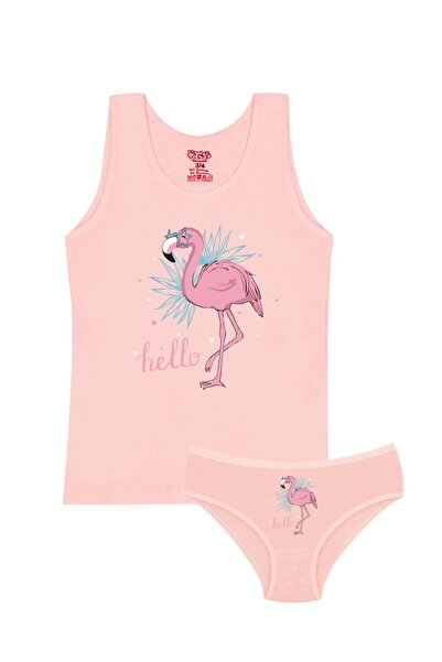 Öts Κοριτσίστικο εσώρουχο ελαστικό ύφασμα Salmon Flamingo (96% βαμβάκι - 4% ελαστάνη)