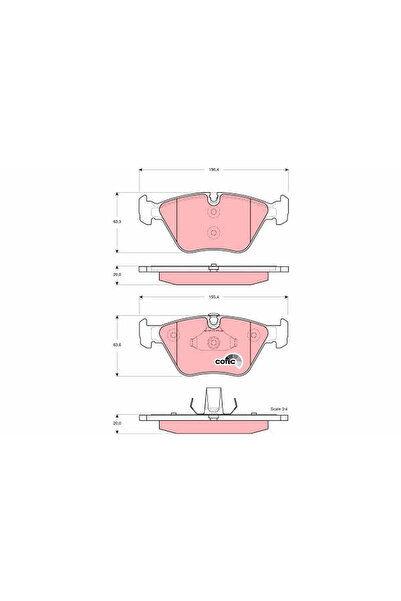 TRW Set Placute Frana,Frana Disc Gdb1577 Bmw 3 Cabriolet/3 Cupe/Z4 Roadster