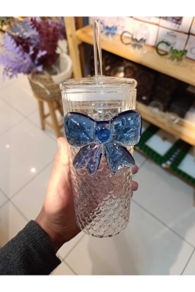 LEONEV 600 ml Glass Cup with Straw (the Product Is Completely Glass)