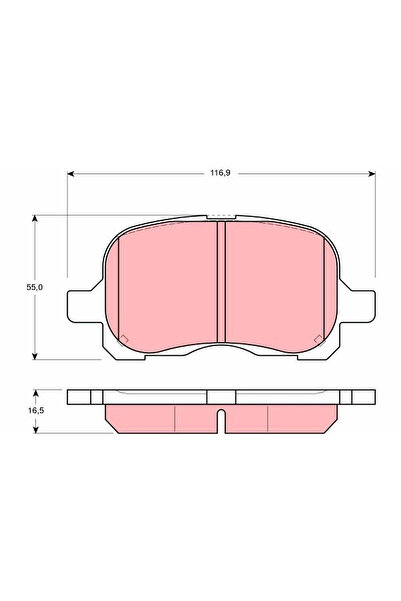 TRW Set Placute Frana Frana Disc Toyota Caldina/Carina E 6 Limuzina/Corolla