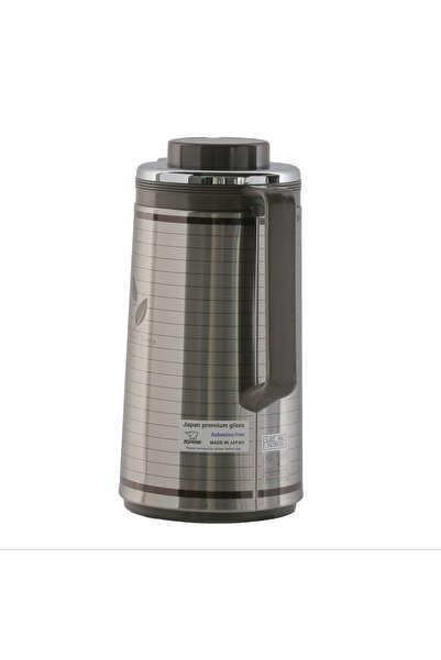 ZOJIRUSHI Zojirushi Japanese Thermos, Abu Fil, Stainless Steel - 1.9 L, Striped Silver