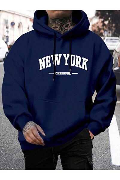 DİVİN -pantaloni de sport pentru bărbați new york cu imprimeu din țesătură de...