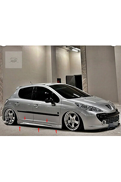 Akar peugeot 207 marşpiyel takımı boyasız (ham) fiberglass