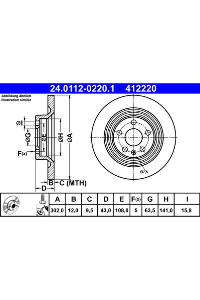 Ate Disc Frana Volvo S90 2/V60 2/V90 2