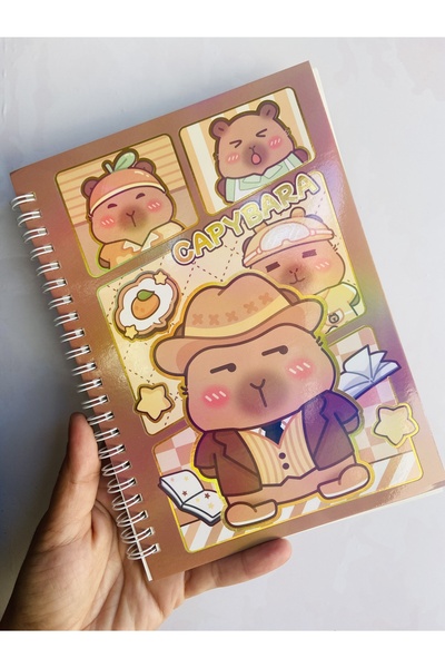 synshop Capybara Capybara Notebook Spiral Bound Lined Gilded Shiny Cover