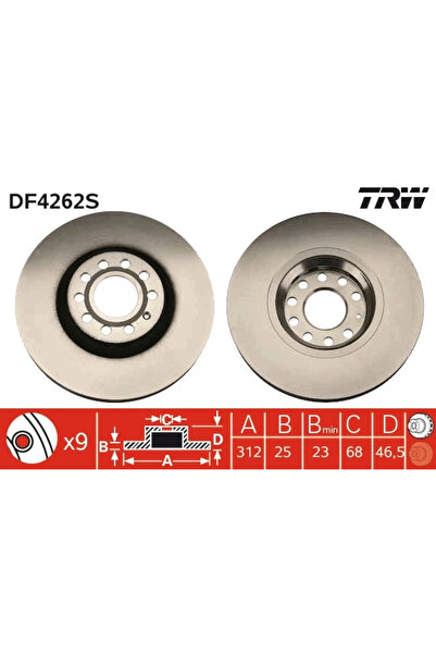 TRW Disc Frana Audi A6 C5 Vw Passat B5