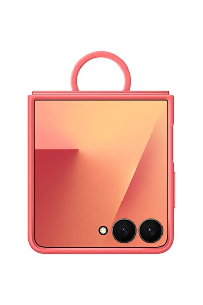 Samsung Carcasă din silicon cu inel pentru Galaxy Flip7, roșie