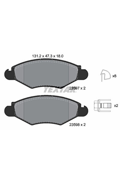 Krieger Set Placute Frana Frana Disc Citroen Xsara Naza 206 Bestari