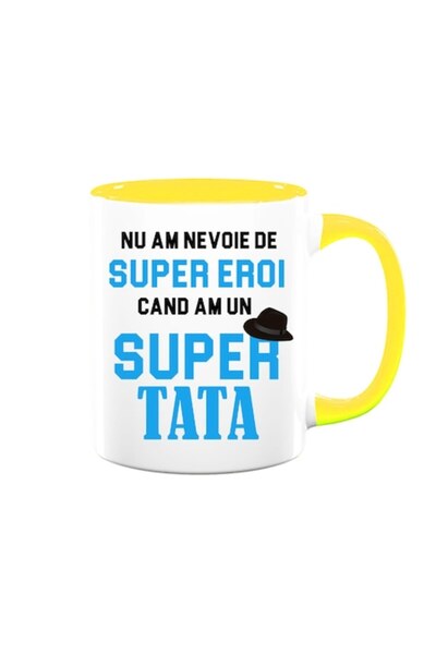 OEM Cană personalizată cu mesajul: „Nu am nevoie de supereroi când am un supe...