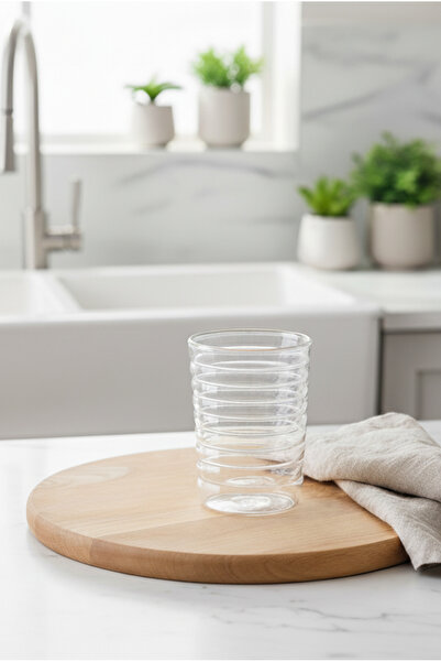 FH finehome Deny Double Wall Striped Glass 150ml