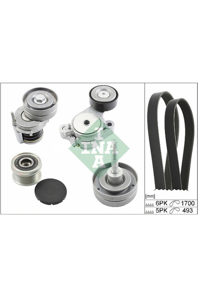 FAG V-Ribbed Belt Set Seat Alhambra/Ibiza 4 Skoda Fabia 2 2005-2017