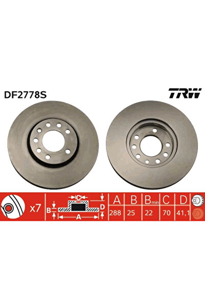 TRW Disc Frana Opel Calibra A/Vectra B Saab 9-5/900 2