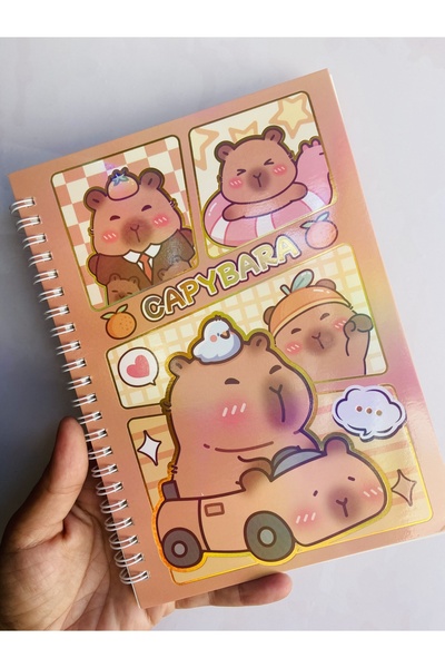 synshop Capybara Capybara Notebook Spiral Bound Lined Gilded Shiny Cover