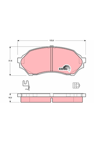 TRW Set Placute Frana Frana Disc Ford Asia & Oceania Laser / Laser Lidea Ford...