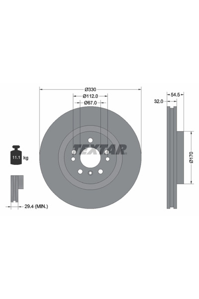TEXTAR Disc Frana Mercedes-Benz Gle/M-Class