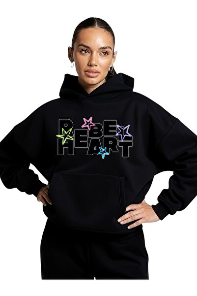 ArtYus Unisex Rebel Heart Colorat Special cu imprimeu Bumbac supradimensionat...