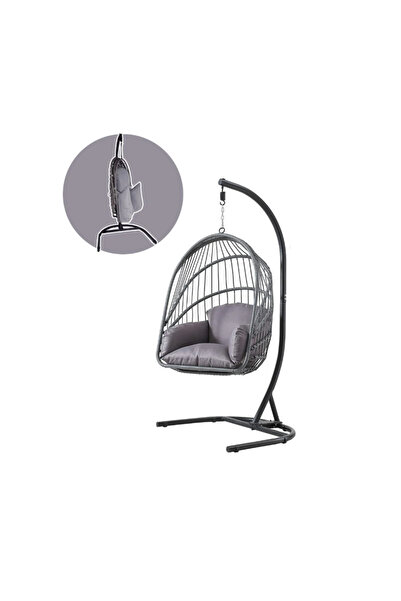 Family Ship Swing Chair with Single Seat - Gray Color