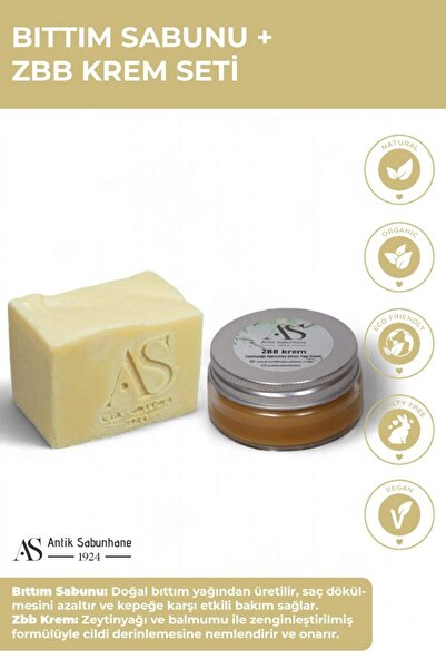AS ANTİK SABUNHANE 1924 Bıttım Sabunu & ZBB Krem Seti – Saç ve Cilt İçin Doğal Bakım