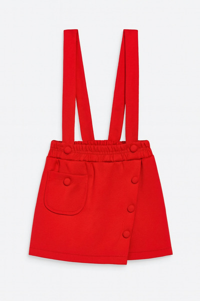 nacar çarşı Kız Çocuk Kırmızı Salopet 23 Nisan 29 Ekim Gösteri Kıyafeti