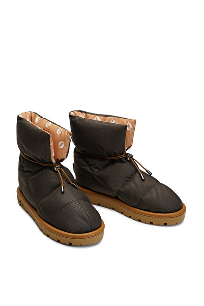 Flufie Kaz Tüyü Unisex Bot Klasik Serisi Dark Brown