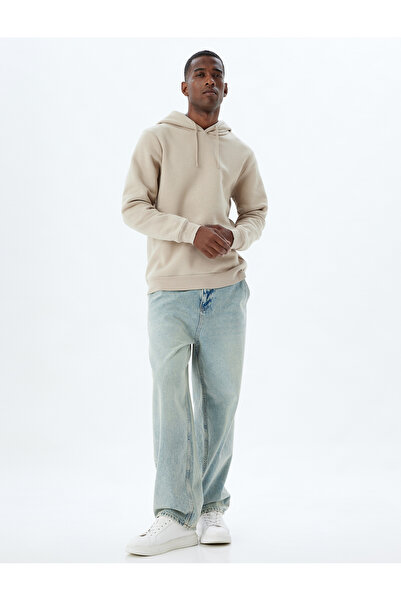 Koton επένδυση fleece Φούτερ με κουκούλα από βαμβακερό μείγμα