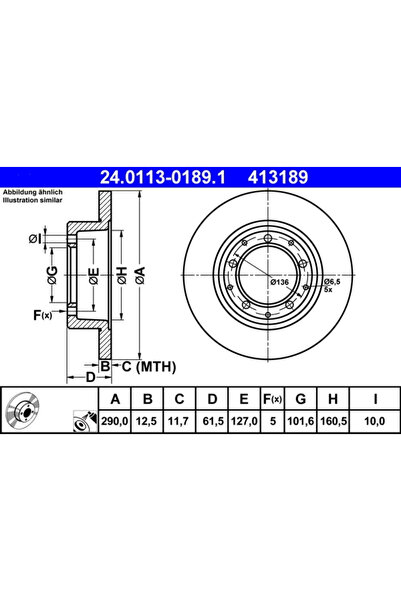 Ate Disc Frana Land Rover Defender/Discovery 1/Range Rover 1