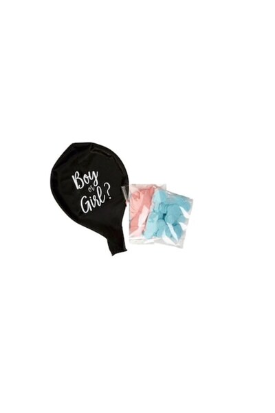 OEM Gender Reveal Balloon. Boy or Girl, Confetti, Pink, Blue, 90 cm