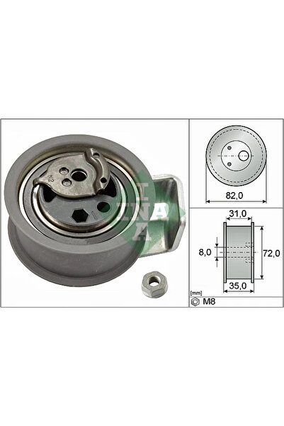FAG Rola Intinzator Curea Distributie Audi A2/A3/A4 B5 Ford Galaxy 1