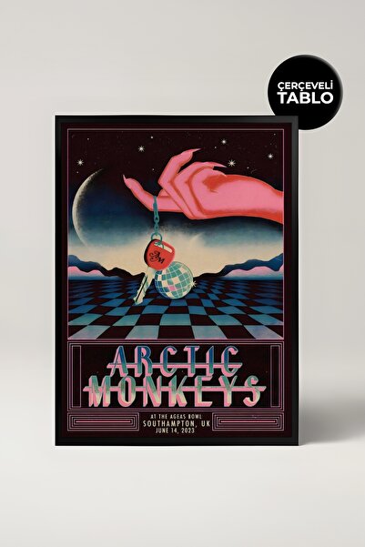 House Gorgeous Εικόνα Νο:4 με ρετρό πλαίσιο με σχέδιο συναυλίας της Arctic Mo...