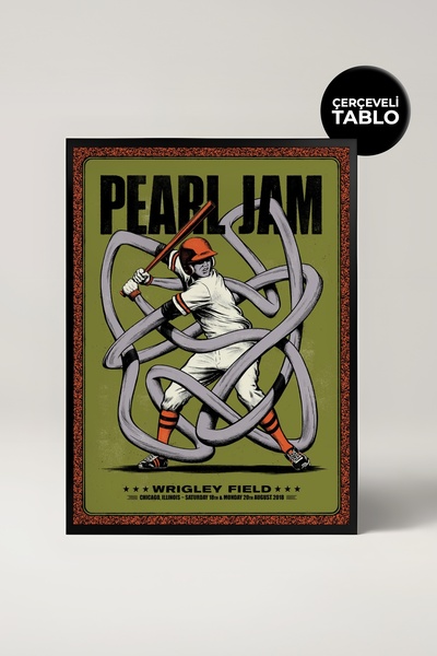 House Gorgeous Pictură cu cadru retro cu design de concert Pearl Jam Nr.:2