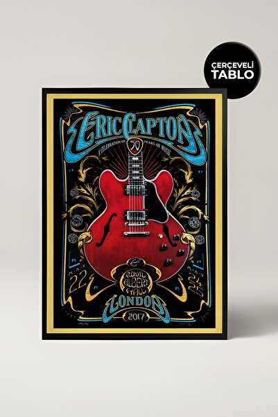 House Gorgeous Pictură cu cadru retro cu design de concert Eric Clapton