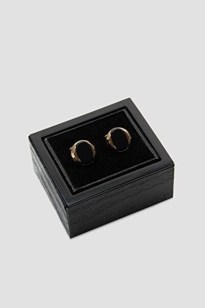 Abbate 98517 Gold Siyah Erkek Kol Düğmesi