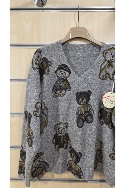 Park Moda Wool Sweater Teddy Bear Pattern