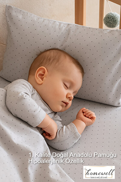 homewell 1.Kalite Doğal Anadolu Pamuğundan Hipoalerjenik Bebek Çocuk Nevresim...