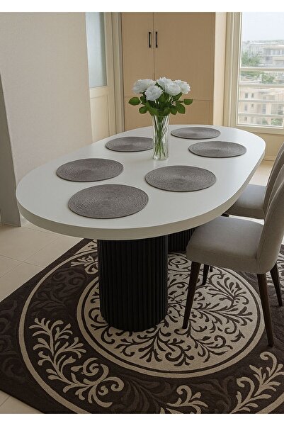 SHOOVVEL Mila 90x170 Oval Yemek Masası & Mutfak Masası & Salon Masası Masa