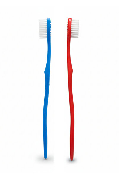 Pakdenteasyandwhite Northwell Toothbrush Set of 2 (Red - Blue) | Medium Hardness | Thin and Durable Structure