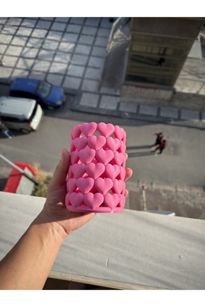 Print Zone Kalpli Dekoratif Vazo & Kalemlik – Hediyelik Masaüstü Aksesuarı (3...