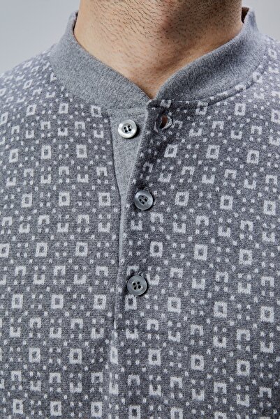 M MOONCOVER Mooncover Men's Winter Jacquard Pajama Set Smoked